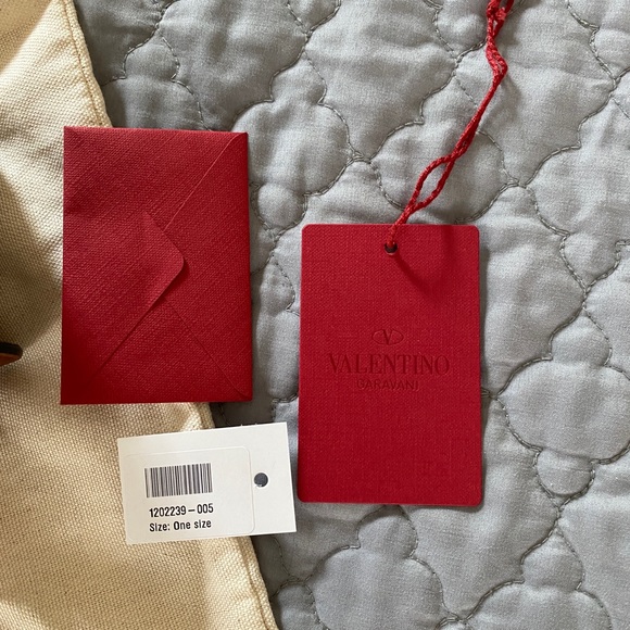 Valentino Vsling bag small, tan color used once. Stickers still intact. - Picture 12 of 14